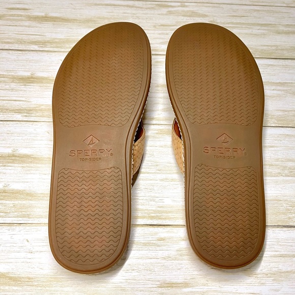 NIB Sperry Women Waveside Plushwave Brown (Tan) Flip Flops Size 5 - Picture 7 of 8